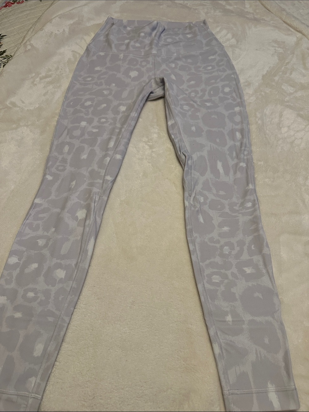 lululemon athletica Light Gray Leopard Print Leggings